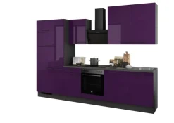 artego Küchenblock Sigma violett B/H/T: ca. 310x235x60 cm