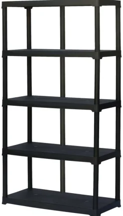 ArtPlast Kunststoffregal schwarz Kunststoff B/H/T: ca. 100x176x40 cm