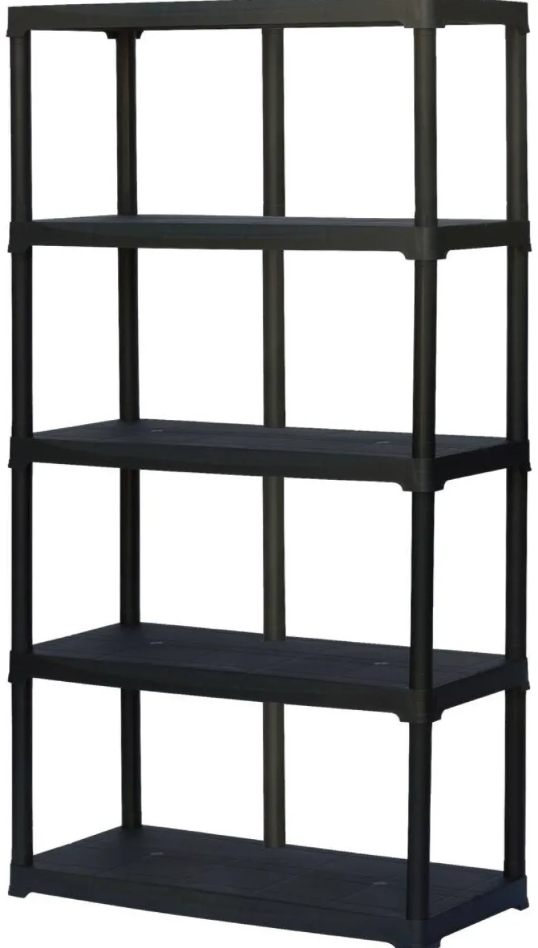 ArtPlast Kunststoffregal schwarz Kunststoff B/H/T: ca. 100x176x40 cm
