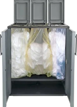 ArtPlast Mülltrennungsschrank Free grau Kunststoff B/H/T: ca. 68x84x37 cm