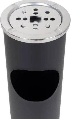 Aschenbecher schwarz Metall