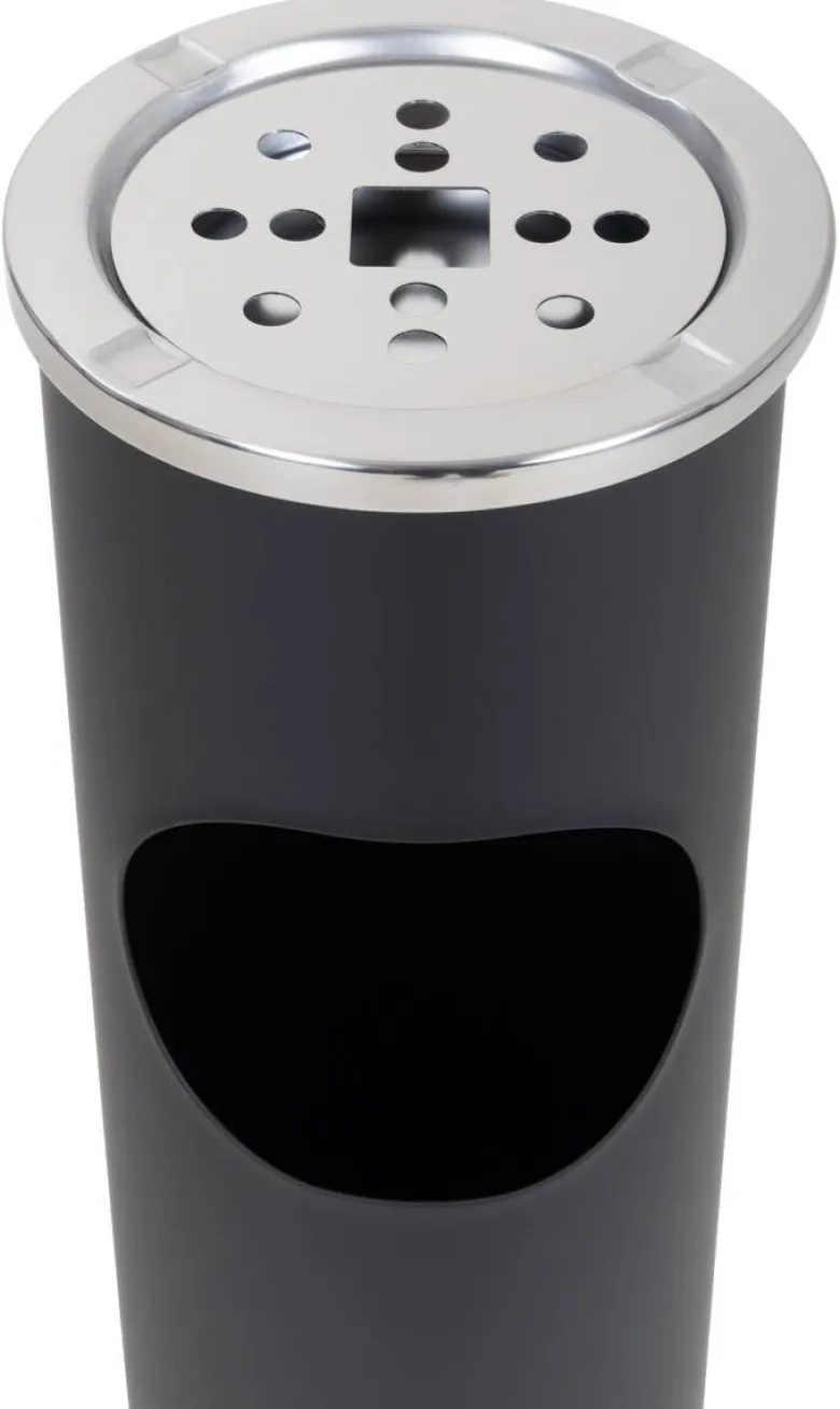 Aschenbecher schwarz Metall