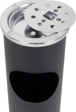 Aschenbecher schwarz Metall