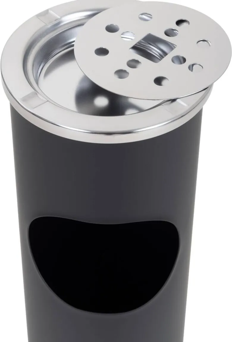 Aschenbecher schwarz Metall