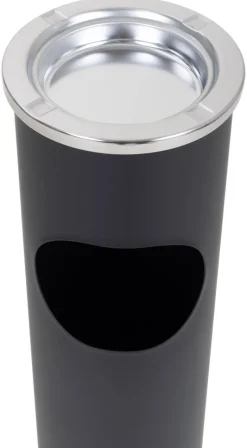 Aschenbecher schwarz Metall