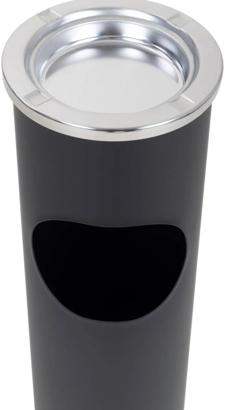 Aschenbecher schwarz Metall