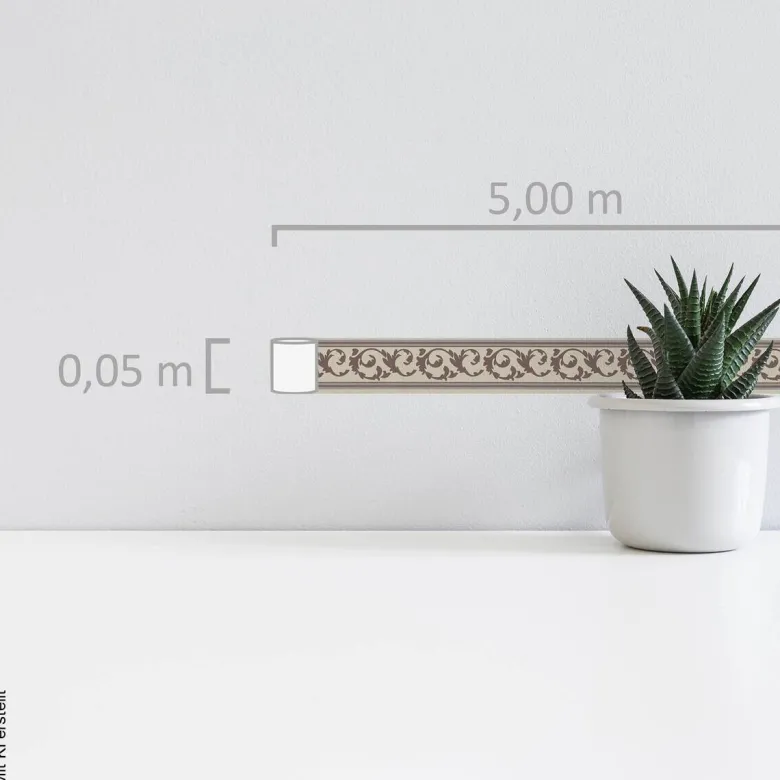 A.S.Creation Bordüre beige braun B/H/D: ca. 5x500x8,1 cm