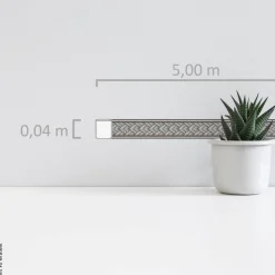 A.S.Creation Bordüre silber beige B/H/D: ca. 4x500x7 cm