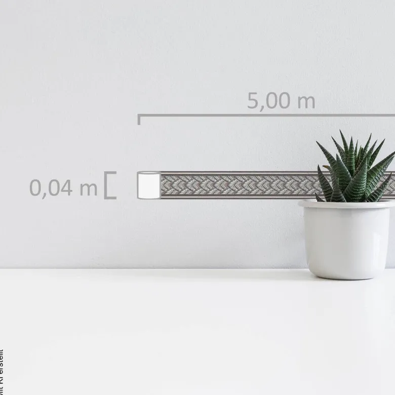A.S.Creation Bordüre silber beige B/H/D: ca. 4x500x7 cm