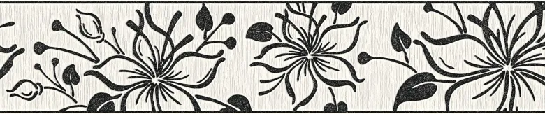 A.S.Creation Bordüre silber weiß B/H/D: ca. 13x500x8,5 cm