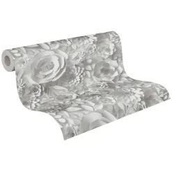 A.S.Creation Vliestapete Floral grau B/H: ca. 0,53x10,05 cm