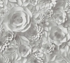 A.S.Creation Vliestapete Floral grau B/H: ca. 0,53x10,05 cm