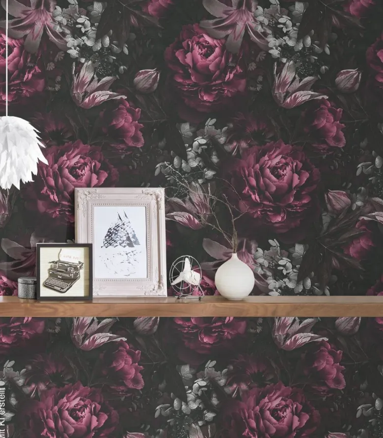 A.S.Creation Vliestapete Floral Floral lila B/H: ca. 0,53x10,05 cm