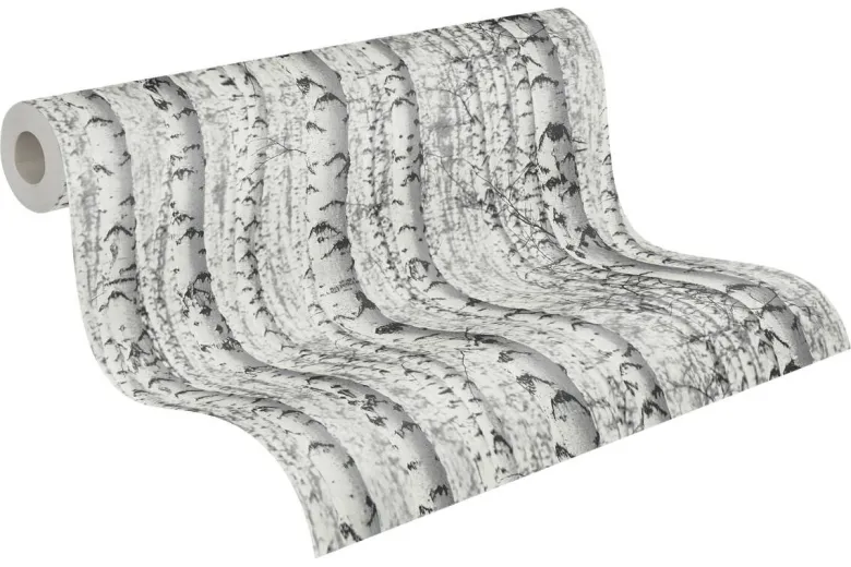 A.S.Creation Vliestapete Waldin Birkenwald schwarz weiß B/H: ca. 0,53x10,05 cm