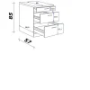 Auszugsschrank Morena grau matt B/H/T: ca. 60x85x60 cm