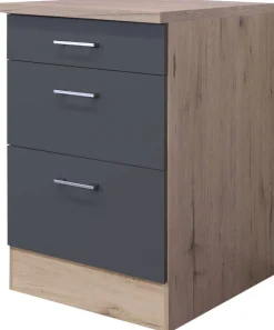 Auszugsschrank Morena grau matt B/H/T: ca. 60x85x60 cm