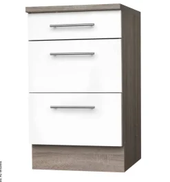 Auszugsschrank weiß Hochglanz B/H/T: ca. 50x82x57 cm