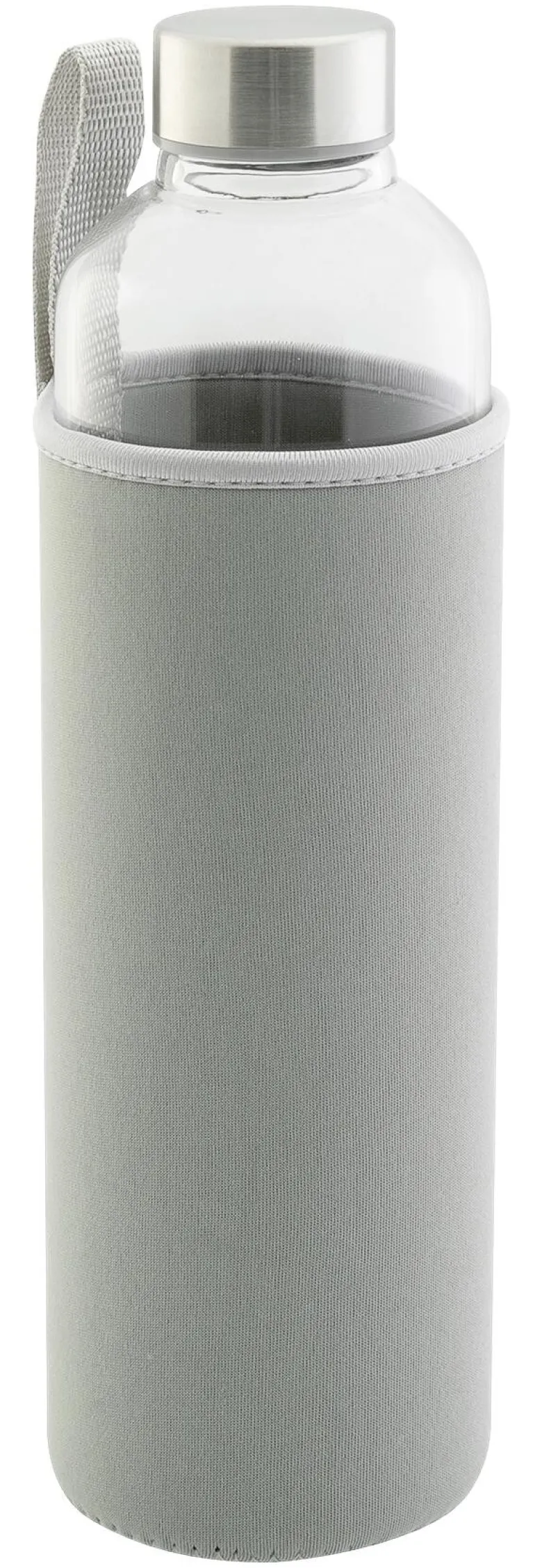 Axentia Trinkflasche grau Edelstahl