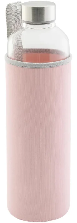 Axentia Trinkflasche rosa Edelstahl