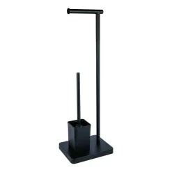Axentia WC-Garnitur Galway schwarz Edelstahl