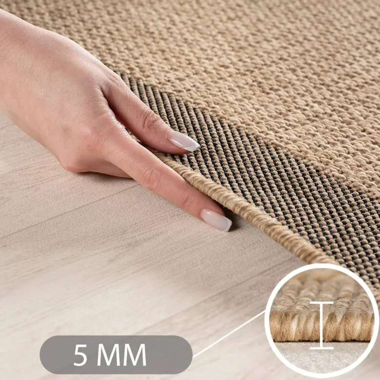 Ayyildiz Flachwebteppich TIMBER beige D: ca. 160 cm