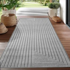 Ayyildiz In-/Outdoor-Teppich NOVA silber B/L: ca. 80x150 cm