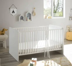 Babybett Alex weiß Graphit Liegefläche B/L: ca. 70x140 cm