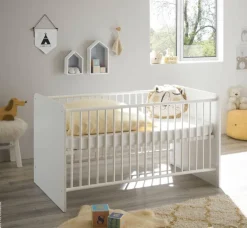 Babybett Alex weiß Graphit Liegefläche B/L: ca. 70x140 cm
