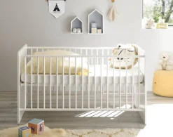 Babybett Alex weiß Graphit Liegefläche B/L: ca. 70x140 cm