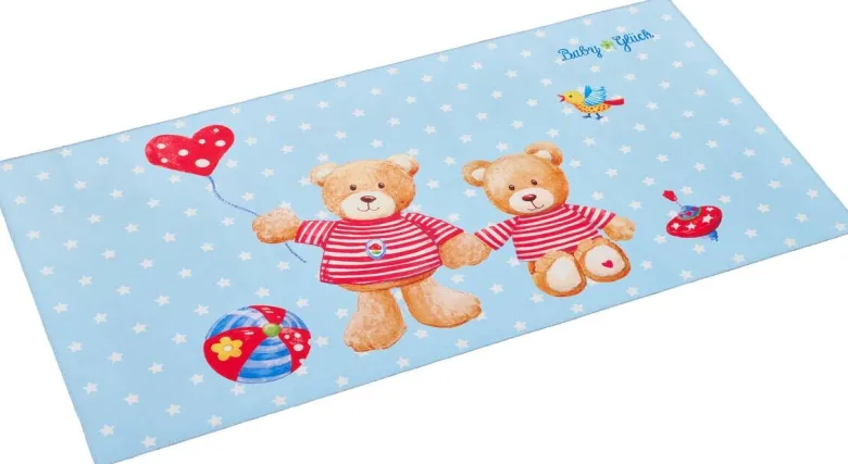 Baby Glück Kinderteppich blau B/L: ca. 80x150 cm