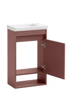 Badezimmer-Set Avio mauve B/H/T: ca. 45,5x80x27,5 cm