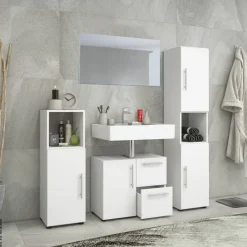 Badezimmer-Set Flandu weiß B/H/T: ca. 61x51x32 cm