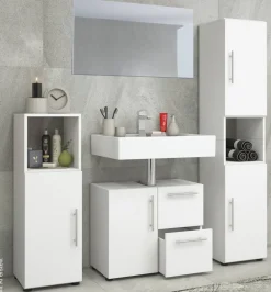 Badezimmer-Set Flandu weiß B/H/T: ca. 61x51x32 cm