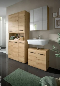 Badezimmer-Set Ice Artisan Oak Nachbildung B/H/T: ca. 165x185x46 cm