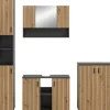 Badezimmer-Set Mone Basalt Nachbildung Artisan Oak Nachbildung B/H/T: ca. 200x192x30 cm