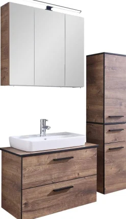 Badezimmer-Set Quickset 374 Eiche Ribeck Nachbildung B/H/T: ca. 75x200x44,5 cm