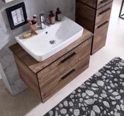 Badezimmer-Set Quickset 374 Eiche Ribeck Nachbildung B/H/T: ca. 75x200x44,5 cm