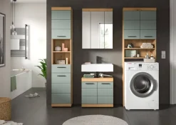 Badezimmer-Set Scout Eiche Artisan Nachbildung salbei Nachbildung B/H/T: ca. 190x191x34 cm