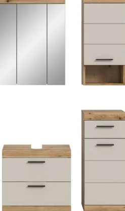 Badezimmer-Set Scout Evoke Oak Nachbildung Kaschmirgrau Nachbildung B/H/T: ca. 112x191x34 cm