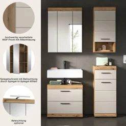 Badezimmer-Set Scout Evoke Oak Nachbildung Kaschmirgrau Nachbildung B/H/T: ca. 112x191x34 cm