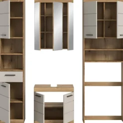 Badezimmer-Set Scout Evoke Oak Nachbildung Kaschmirgrau Nachbildung B/H/T: ca. 190x191x34 cm