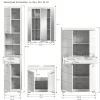 Badezimmer-Set Scout weiß weiß Hochglanz B/H/T: ca. 186x191x34 cm