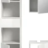 Badezimmer-Set VIRA weiß weiß Hochglanz B/H/T: ca. 91x190x34 cm