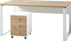 Badezimmer-Set 8019-513 weiß Eiche Navarra Nachbildung B/H/T: ca. 158x75x79 cm