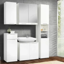 Badhängeschrank Mailand weiß weiß Hochglanz B/H/T: ca. 35x71x23 cm