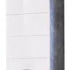 Badhängeschrank Pool Beton Optik weiß Hochglanz B/H/T: ca. 38x71x23 cm