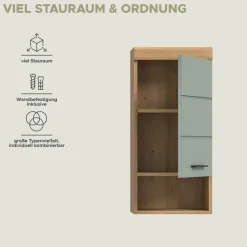 Badhängeschrank Scout Eiche Artisan Nachbildung salbei Nachbildung B/H/T: ca. 37x79x24 cm