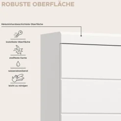 Badhängeschrank Scout weiß weiß Hochglanz B/H/T: ca. 74x79x24 cm
