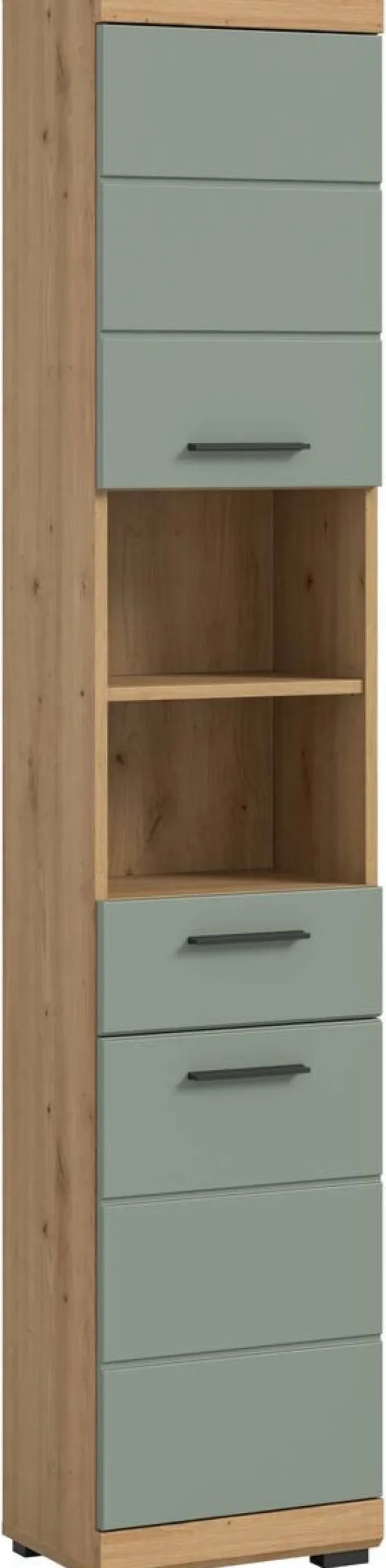 Badhochschrank Scout Eiche Artisan Nachbildung salbei Nachbildung B/H/T: ca. 37x191x31 cm