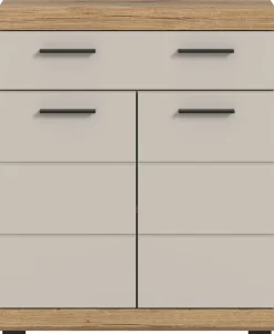 Badhochschrank Scout Evoke Oak Nachbildung Kaschmirgrau Nachbildung B/H/T: ca. 74x88x31 cm